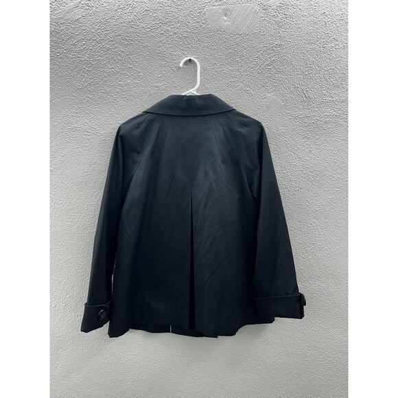 Gallery Womens Jacket Size Petite Small Black Button Up Lightweight - Picture 8 of 12